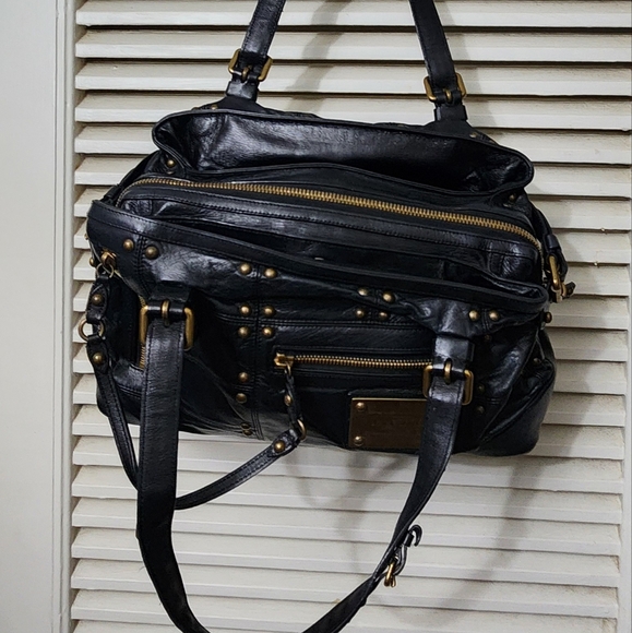 LOUIS VUITTON Limited Edition Black Lambskin Leather Riveting Bag - Picture 12 of 16